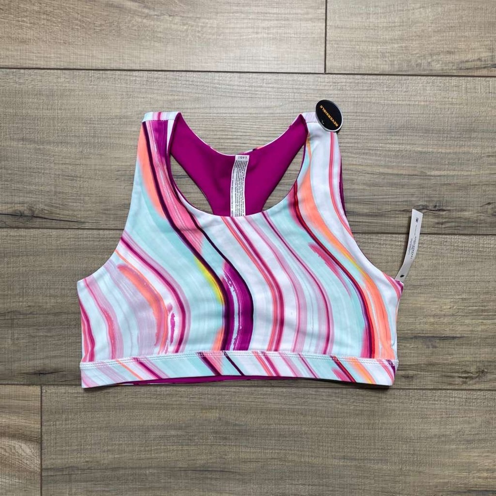 Avia Girls Reversible Racerback Sports Bra Size XL (14-16) Swirl Print
